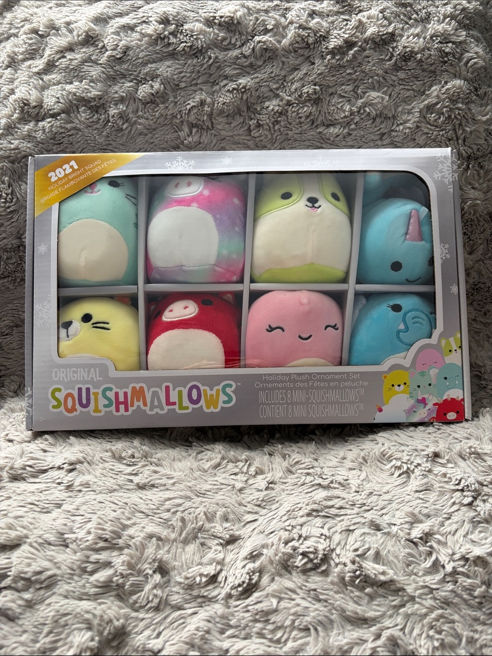 Squishmallows 2021 Holiday Bright Squad Plush Ornament Set